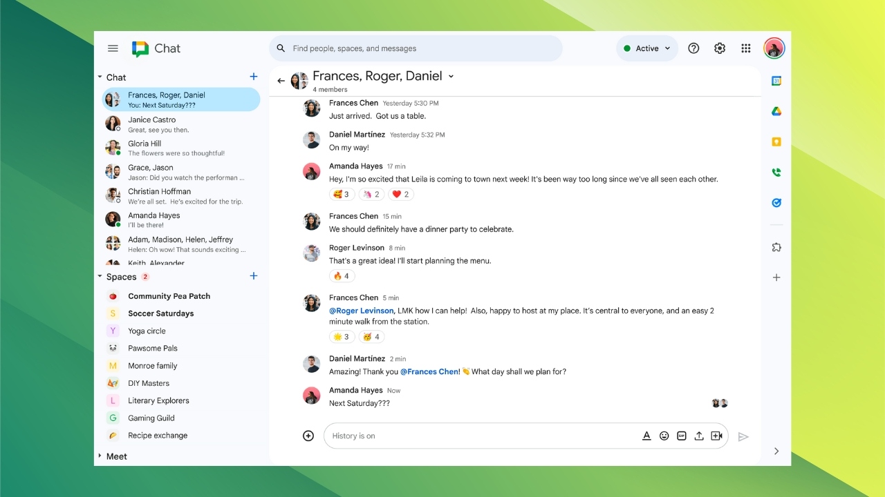 Google Chat Screenshot 2